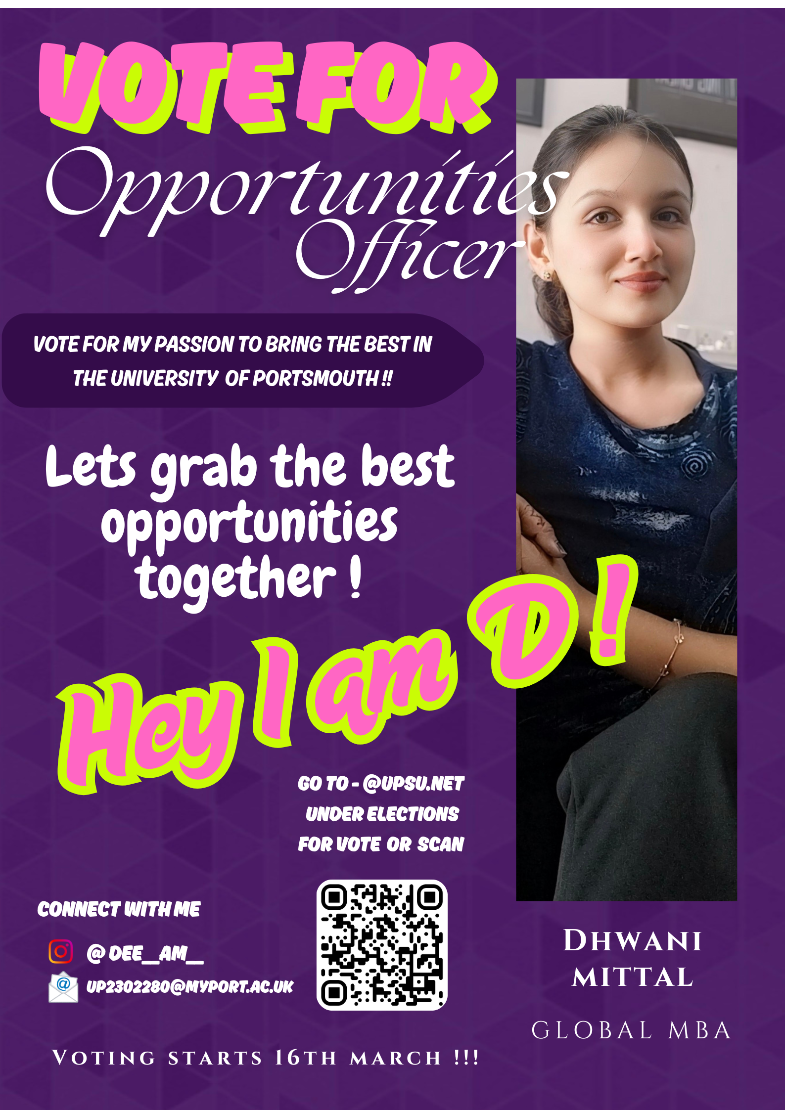 Dhwani Mittal Campaign Poster