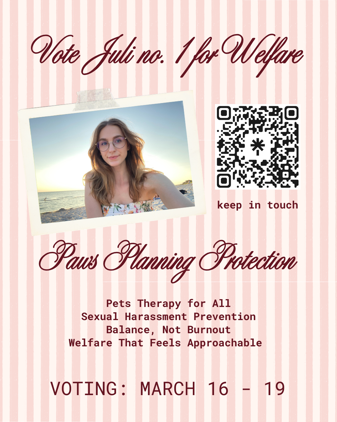 Julie Kapustova Campaign Poster