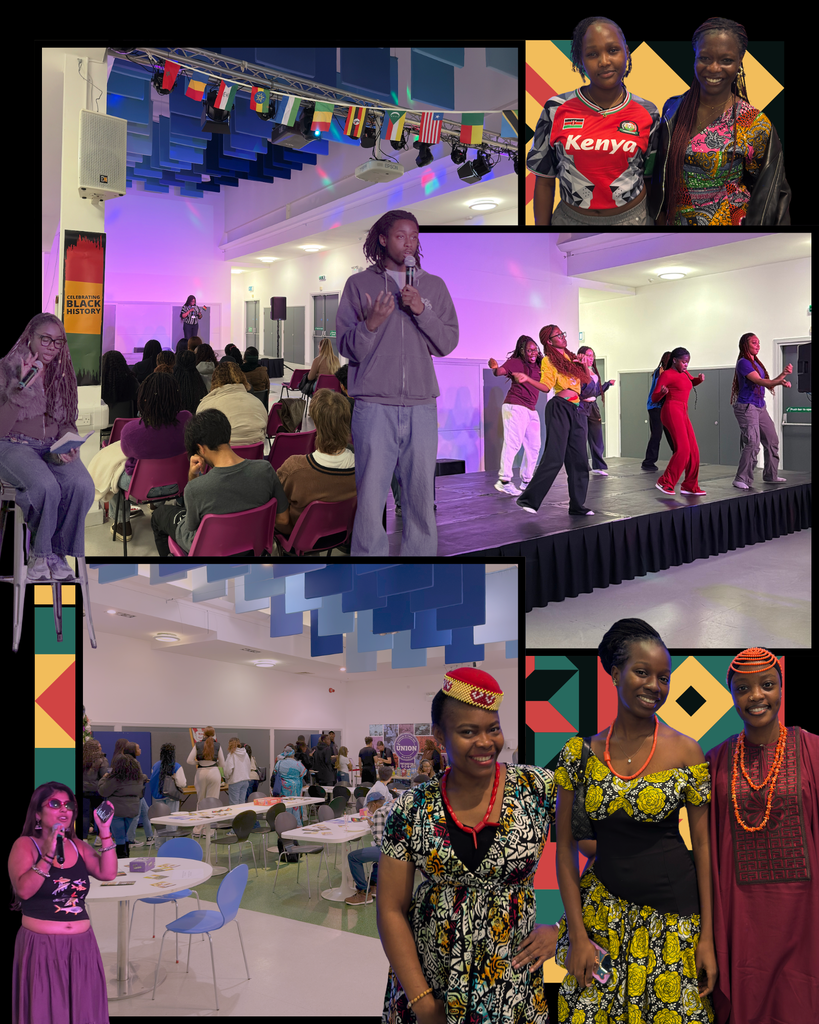 Collage of pictures from the event