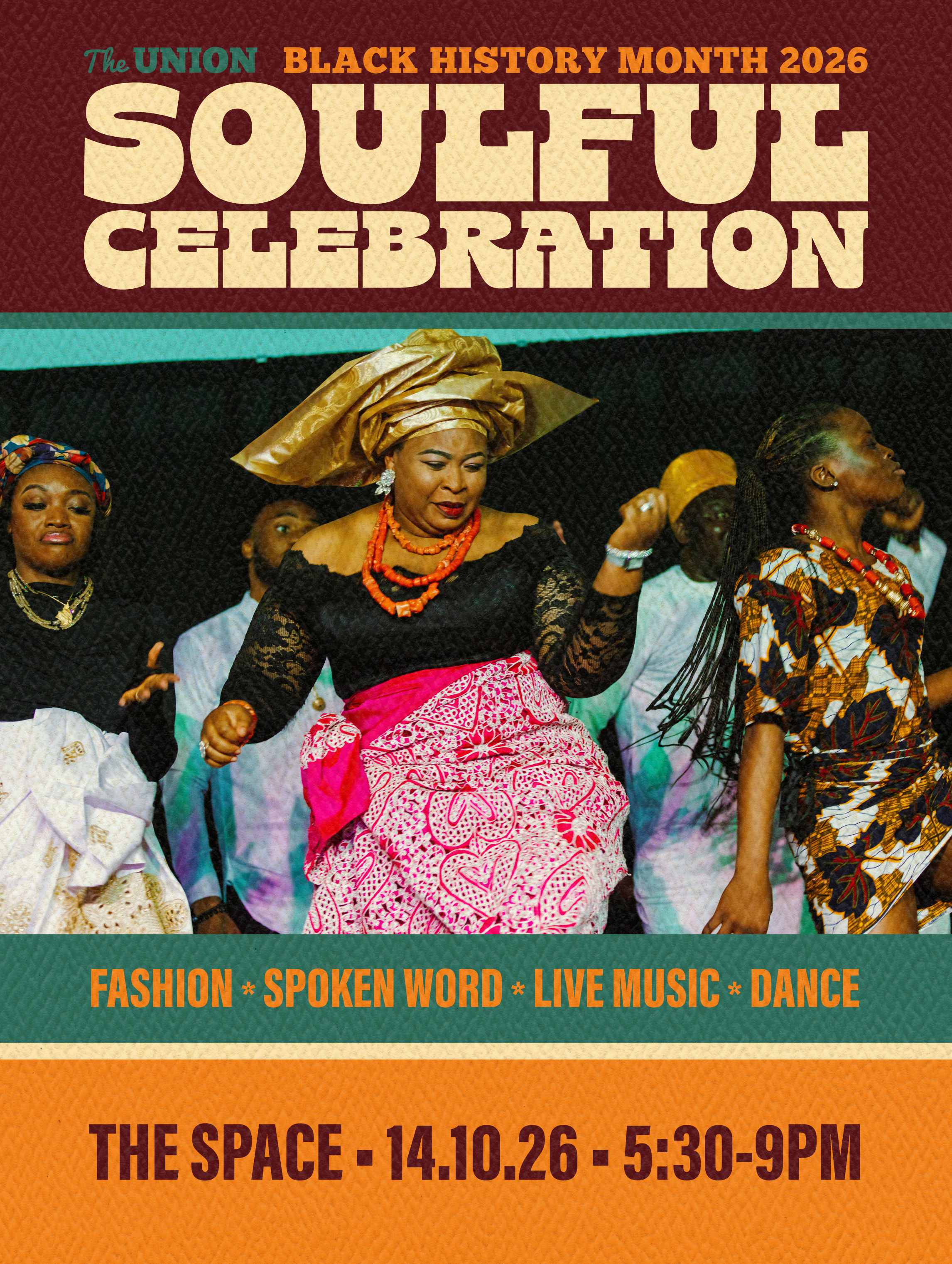 Black History Soulful Celebration Event Poster