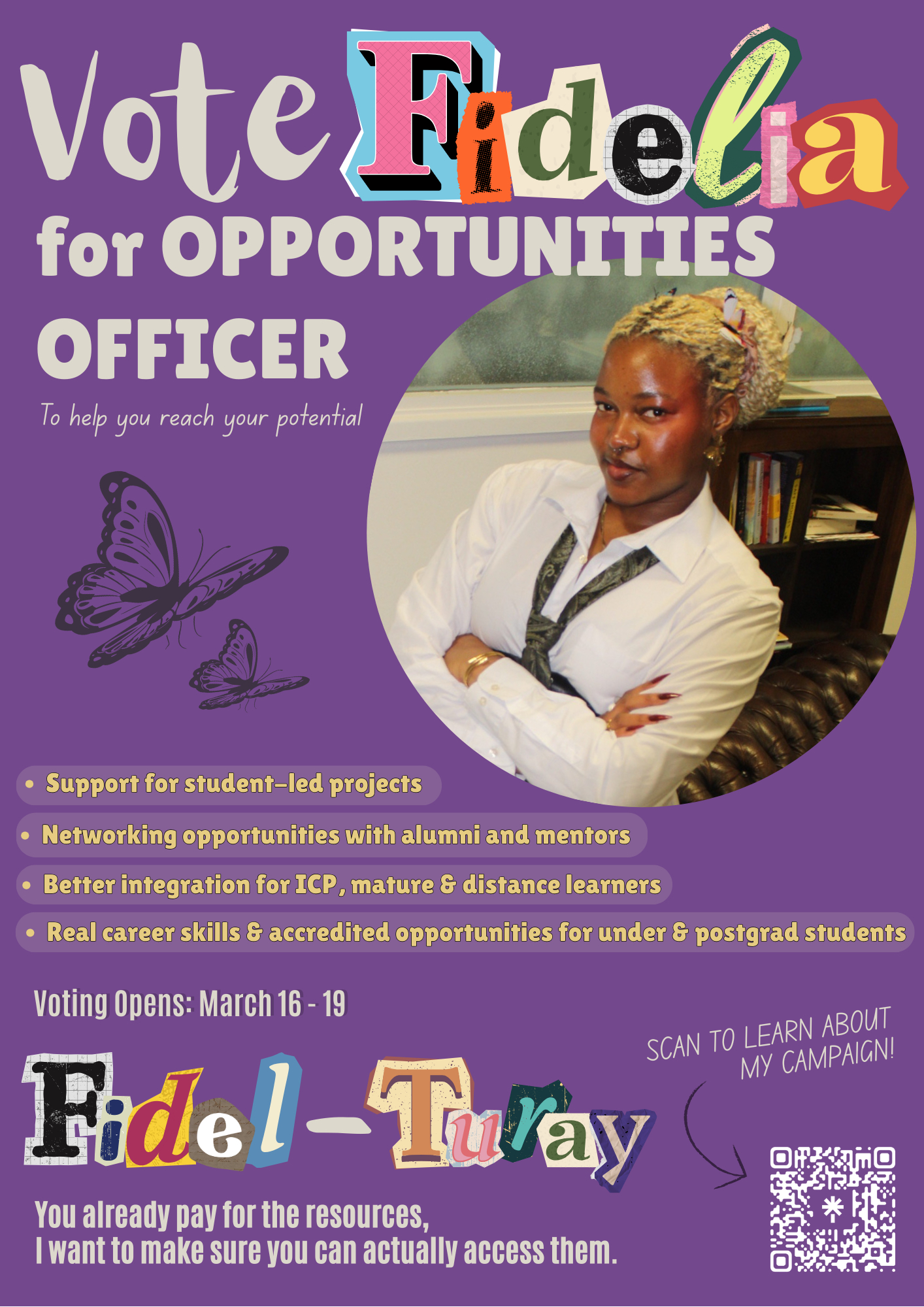 Fidelia Fidel-Turay Campaign Poster